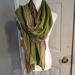 Multicolor Cotton Knit Scarf